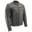 Milwaukee Leather MLM1545 Men's Quilted Pattern Triple Vent Black Leather Scooter Jacket
