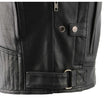 Milwaukee Leather MLM1545 Men's Quilted Pattern Triple Vent Black Leather Scooter Jacket