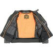 Milwaukee Leather MLM1551 Men's Black Lightweight Premium Leather Motorcycle Jacket w/ Cool-Tec Leather Treatement