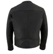 Milwaukee Leather MLM1551 Men's Black Lightweight Premium Leather Motorcycle Jacket w/ Cool-Tec Leather Treatement