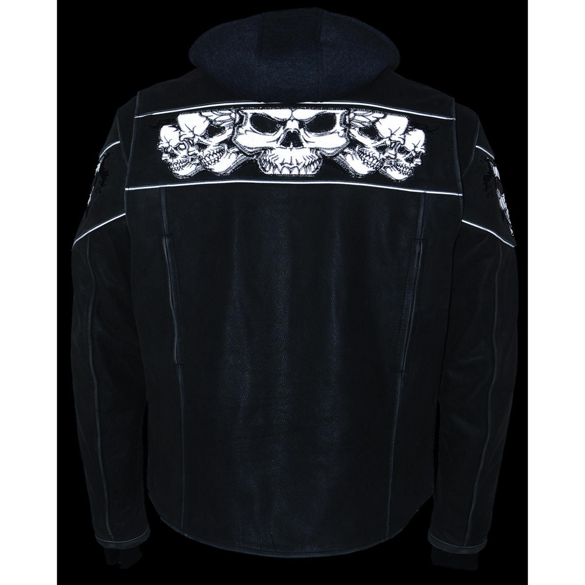 Milwaukee Leather MLM1562 Men's Distressed Grey Leather Jacket