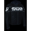 Milwaukee Leather MLM1562 Men's Distressed Grey Leather Jacket with Reflective Skulls