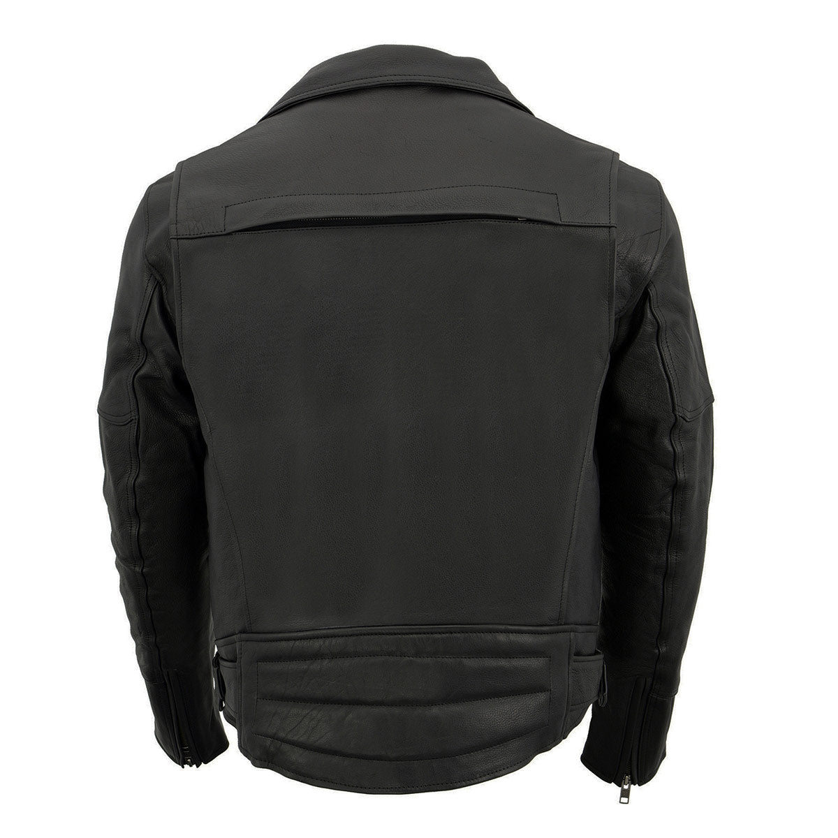 Milwaukee Leather MLM1570 Men’s Black Premium Cowhide Leather Utility Pocket Motorcycle Jacket