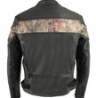 Milwaukee Leather MLM1595 Men's 'Jungle Mossy' Side Stretch Leather Motorcycle Racer Jacket