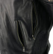 Milwaukee Leather MLM1595 Men's 'Jungle Mossy' Side Stretch Leather Motorcycle Racer Jacket