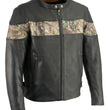 Milwaukee Leather MLM1595 Men's 'Jungle Mossy' Side Stretch Leather Motorcycle Racer Jacket