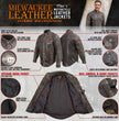 Milwaukee Leather MLM1612 Men's Distressed Grey Casual Biker Rider Leather Shirt w/ Vintage 5 Cent Buffalo Buttons