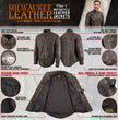 Milwaukee Leather MLM1613 Men's Distressed Brown Casual Biker Rider Leather Shirt w/ Vintage 5 Cent Buffalo Buttons