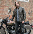 Milwaukee Leather MLM1613 Men's Distressed Brown Casual Biker Rider Leather Shirt w/ Vintage 5 Cent Buffalo Buttons