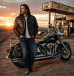 Milwaukee Leather Men's Leather Shirt Jacket with Removable Hoodie and Patch Access - MLM1614