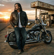 Milwaukee Leather Men's Leather Shirt Jacket with Removable Hoodie and Patch Access - MLM1614