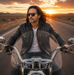 Milwaukee Leather Men's Leather Shirt Jacket with Removable Hoodie and Patch Access - MLM1614