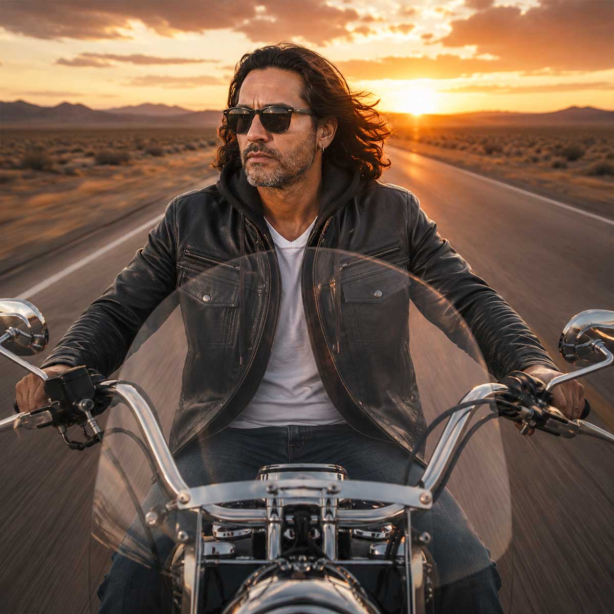 Milwaukee Leather Men's Leather Shirt Jacket with Removable Hoodie and Patch Access - MLM1614