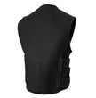 Milwaukee Leather MLM3500 Men's Swat Style Rider Leather Vest w/ Single Panel Back for Club Patches