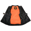 Milwaukee Leather MLM3502 Men's Black Premium Leather Motorcycle Rider Vest with Cool-Tec Leather Treatment Tech