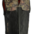 Milwaukee Leather MLM3512 Mossy Oak Camo Men's Snap and Zip Front Club Style Leather Vest