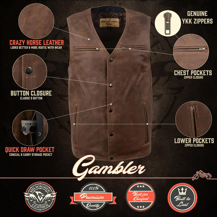 Milwaukee Leather MLM3518 Men&