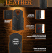 Milwaukee Leather MLM3520 Men's Black Straight Bottom Side Lace Motorcycle Leather Vest
