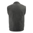 Milwaukee Leather MLM3524SET Men's All Season Black Premium Leather Motorcycle vest w/ Heated and Cool-Tec Technology