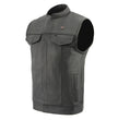 Milwaukee Leather MLM3524SET Men's All Season Black Premium Leather Motorcycle vest w/ Heated and Cool-Tec Technology