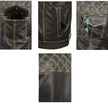 Milwaukee Leather MLM3528 Men's Black Paisley Lined Leather Vest w/ Neon Green Stitching & Armhole Trim