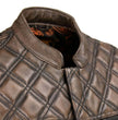 Milwaukee Leather MLM3529 Men's Black & Brown Paisley Lined Leather Vest w/ Accent Stitching & Armhole Trim