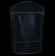 Milwaukee Leather MLM3536 Men's Distressed Grey Leather Collarless Motorcycle Rider Vest