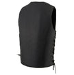 Milwaukee Leather MLM3541 Men's Roulette Black Premium Leather 10 Pocket Motorcycle Vest w/ Cool-Tec Leather Treatment