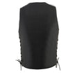 Milwaukee Leather MLM3541 Men's Roulette Black Premium Leather 10 Pocket Motorcycle Vest w/ Cool-Tec Leather Treatment