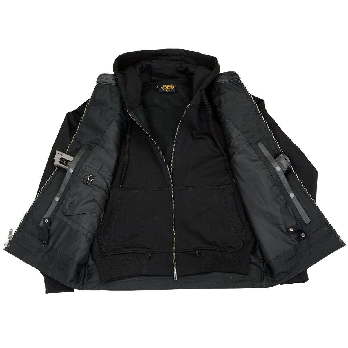 Milwaukee Leather MLM3563 Men's Hell Raiser 2 in 1 Black Leather