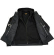Milwaukee Leather MLM3563 Men's Leather Vest w/ Removeable Hoodie - Black 2 in 1 Reflective Skulls Motorcycle Vest