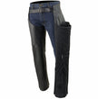 Milwaukee Leather MLM5502 Men's Black Premium Leather Motorcycle Rider Chaps w/ Cool-Tec Leather Treatment
