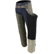 Milwaukee Leather Chaps for Men's Vintage Grey Slate Leather - Deep Zipped Thigh Pockets Motorcycle Chap - MLM5536