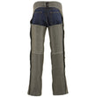 Milwaukee Leather Chaps for Men's Vintage Grey Slate Leather - Deep Zipped Thigh Pockets Motorcycle Chap - MLM5536