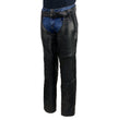Milwaukee Leather USA MADE MLM5571 Men's Black Rough Rider Premium Leather Motorcycle Chaps with Thermal Liner