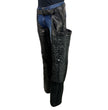 Milwaukee Leather USA MADE MLM5571 Men's Black Rough Rider Premium Leather Motorcycle Chaps with Thermal Liner