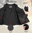 Milwaukee Leather USA MADE MLVSL5003 Women's Black Speed Queen Motorcycle Leather Vest with Front Zipper