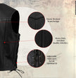 Milwaukee Leather USA MADE MLVSM5008 Men's Black Buster Side Lace Premium Motorcycle Leather Vest