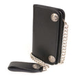 Milwaukee Leather MLW7801 Men's 6” Leather Long Bi-Fold Biker Wallet w/ Anti-Theft Stainless Steel Chain and Buffalo Nickel Snaps