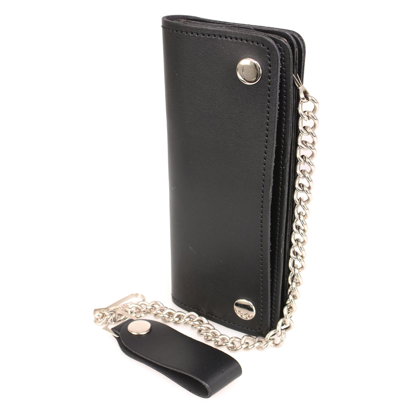 Milwaukee Leather MLW7812 Men's 8” Leather Long Bi-Fold Biker