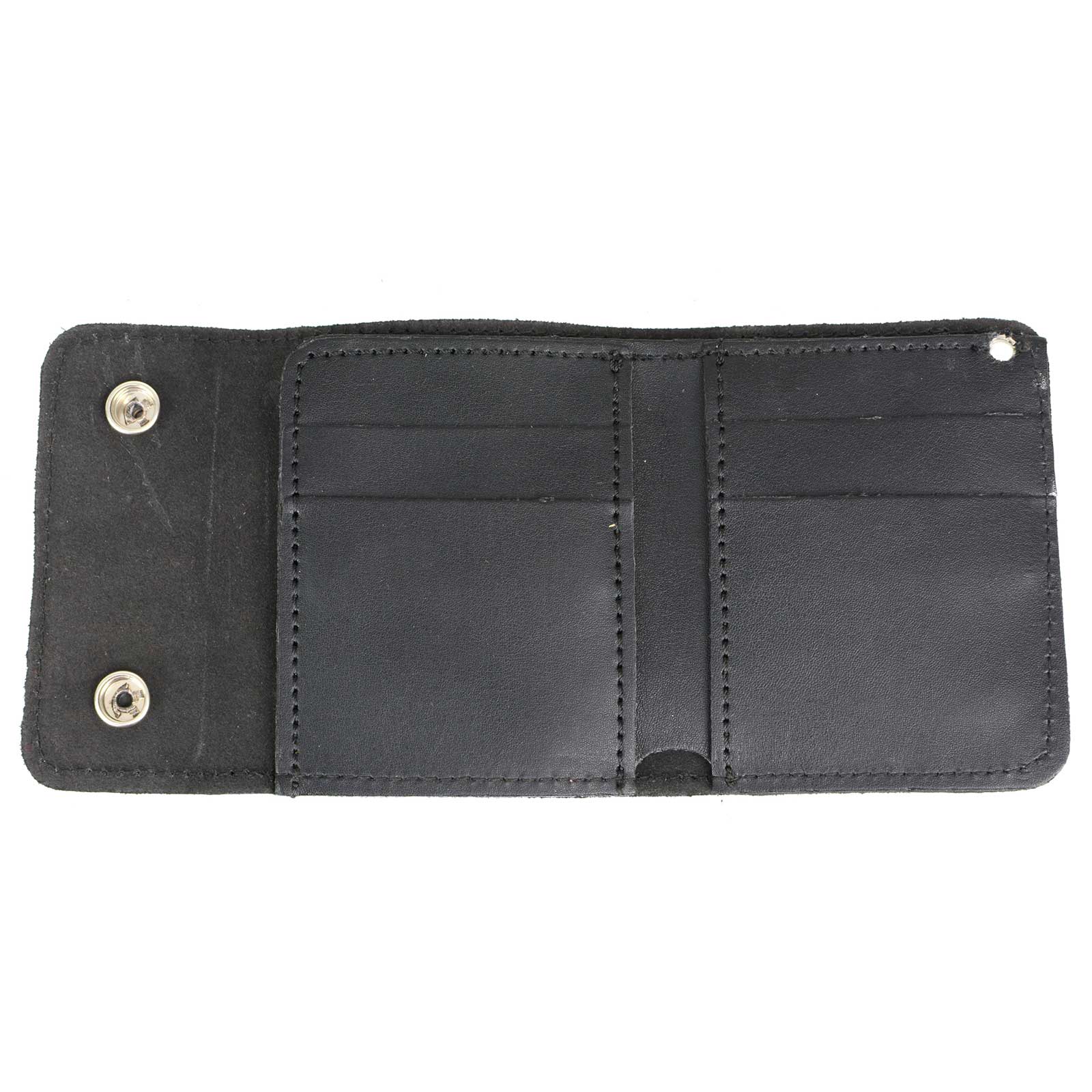 Milwaukee Leather MLW7821 Men's 4” Leather Biker Tri-Fold Wallet w
