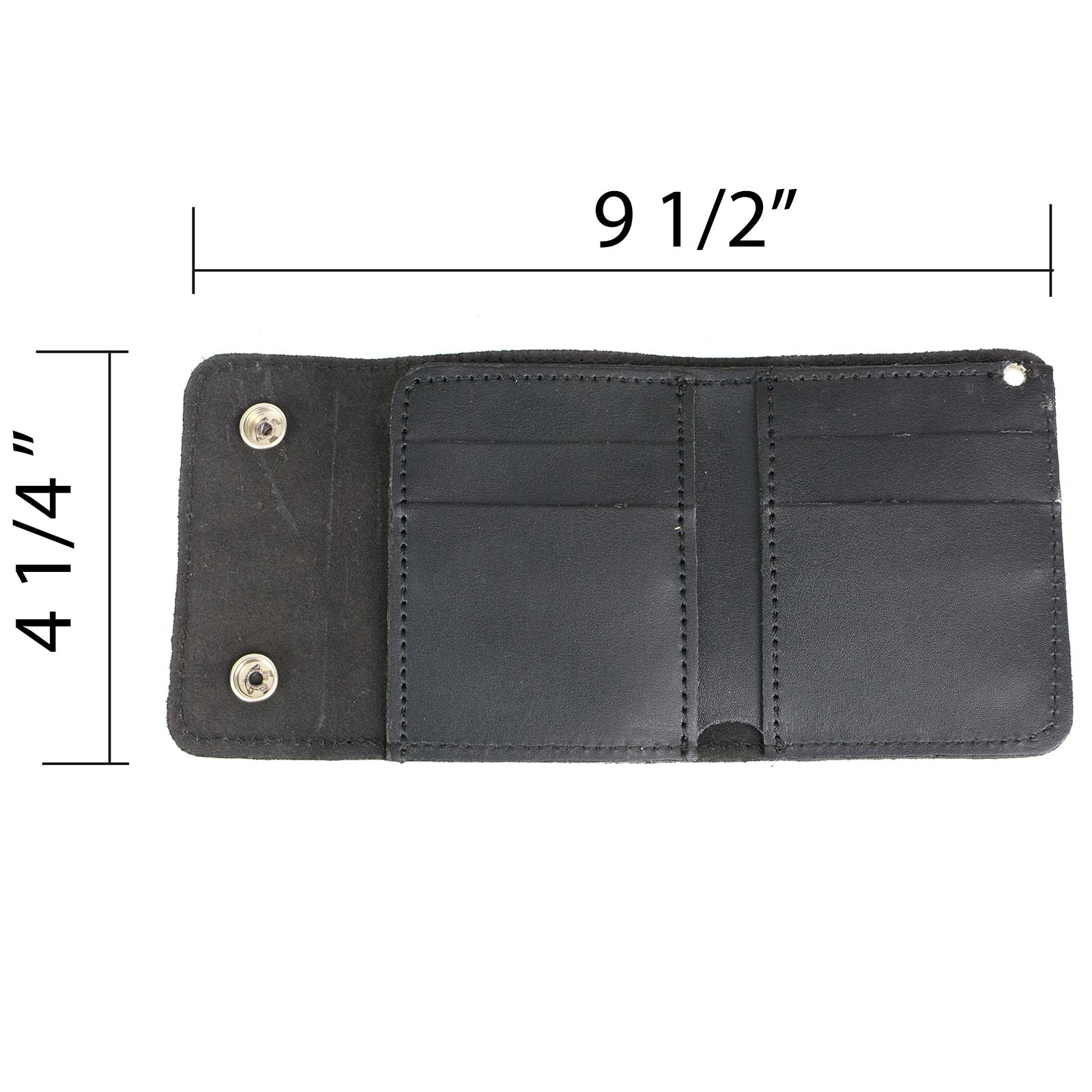 Milwaukee Leather MLW7821 Men's 4” Leather Biker Tri-Fold Wallet w