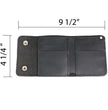 Milwaukee Leather MLW7821 Men's 4” Leather Biker Tri-Fold Wallet w/Buffalo Nickel Snaps Wallet w/ Anti-Theft Stainless Steel Chain