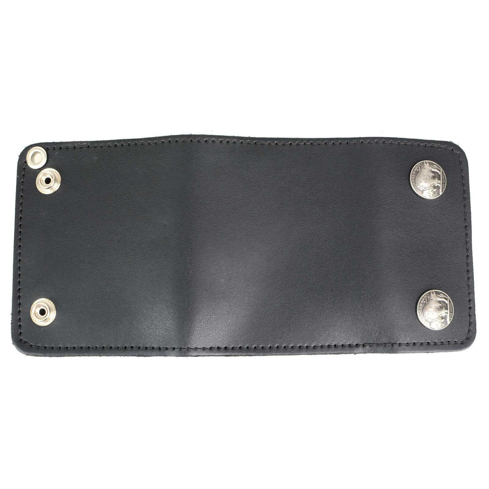 Milwaukee Leather MLW7821 Men's 4” Leather Biker Tri-Fold Wallet w