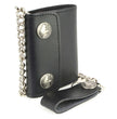 Milwaukee Leather MLW7821 Men's 4” Leather Biker Tri-Fold Wallet w/Buffalo Nickel Snaps Wallet w/ Anti-Theft Stainless Steel Chain