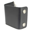 Milwaukee Leather MLW7821 Men's 4” Leather Biker Tri-Fold Wallet w/Buffalo Nickel Snaps Wallet w/ Anti-Theft Stainless Steel Chain