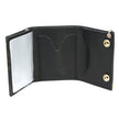 Milwaukee Leather MLW7832 Men's 4” Leather “Flamed” Tri-Fold Biker Wallet w/ Anti-Theft Stainless Steel Chain