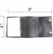 Milwaukee Leather MLW7840 Men's 4” Black Leather Biker Wallet - Tri-Fold Anti - Theft Stainless Steel Chain w/ 