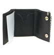 Milwaukee Leather MLW7840 Men's 4” Leather “Skeleton Finger” Tri-Fold Wallet w/ Anti-Theft Stainless Steel Chain