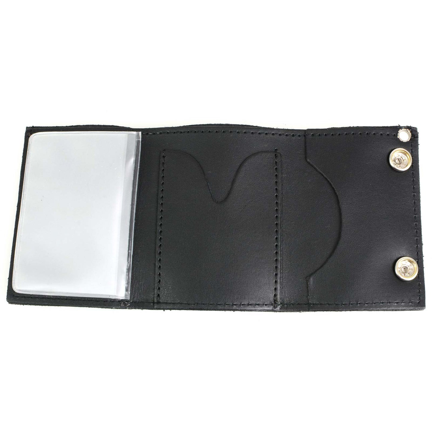 Milwaukee Leather MLW7840 Men's 4” Leather “Skeleton Finger” Tri-Fold Wallet w/ Anti-Theft Stainless Steel Chain